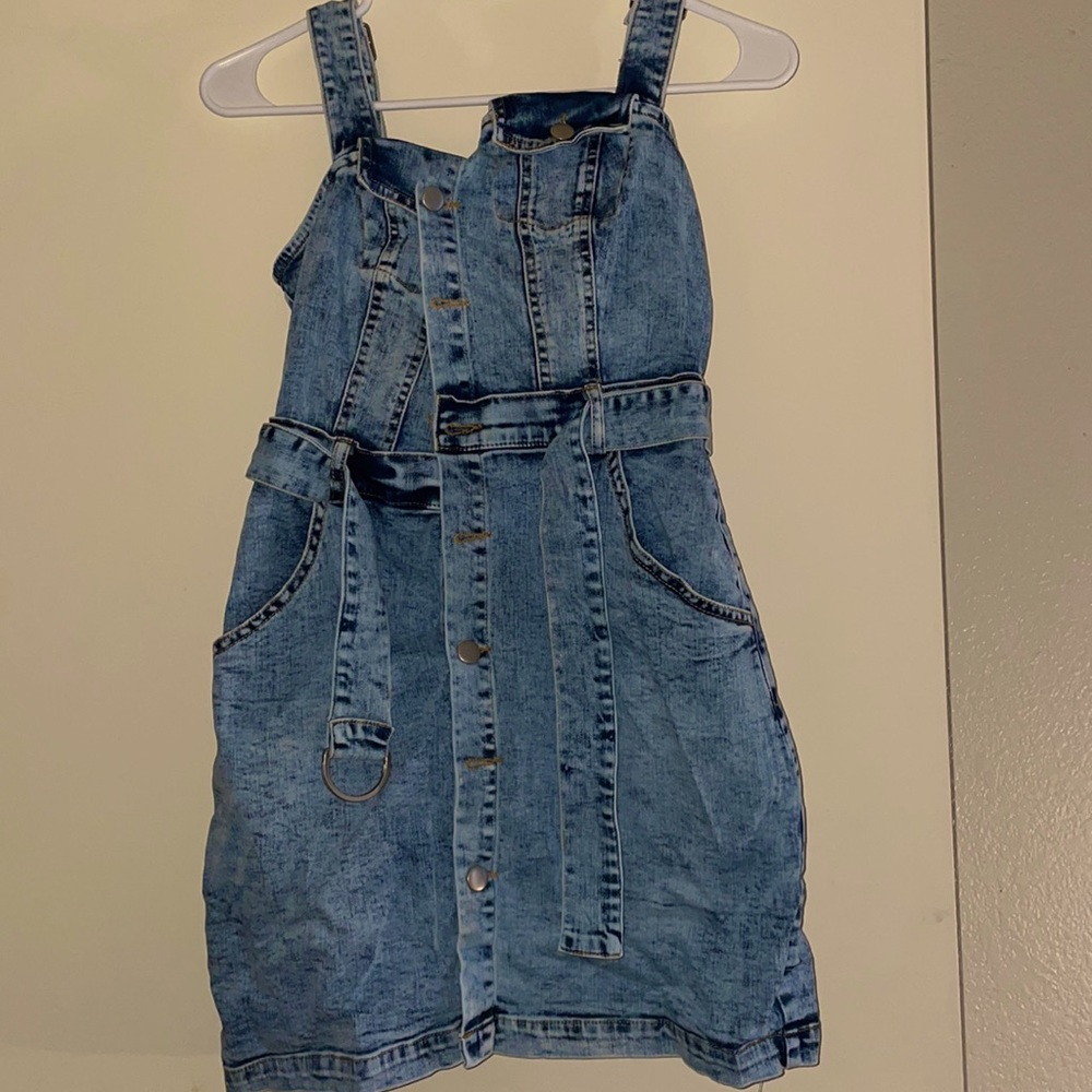 Fashion Nova Mini Denim Dress - Medium Wash (brand new with tags)
